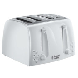 Russell Hobbs Textures 4-Slice Toaster – White